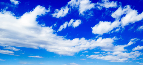 عکس آسمان آبی و ابر