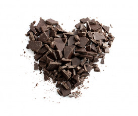 عکس شکلات خورد شده قلبی