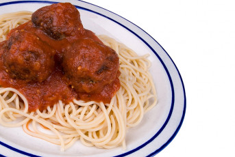 عکس بشقاب اسپاگتی و گوشت