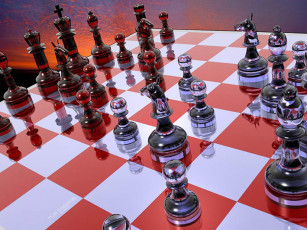 عکس سه بعدی مهرهای شطرنج