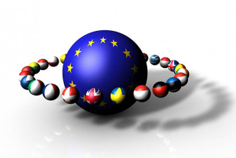 عکس سه بعدی پرچم کشورهای اتحادیه اروپا