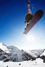 عکس ورزشی اسنوبورد روی برف