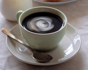 عکس فنجان قهوه با قاشق