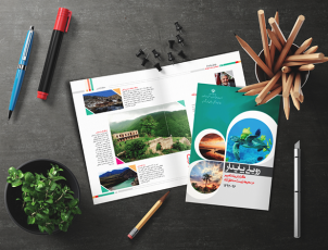 طراحی و صفحه‌آرایی و لی اوت کتاب رویای پایدار محیط زیست در مناطق آزاد