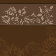 تصویر وکتور پس زمینه با طرح گلهای قهوه ای