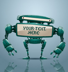 تصویر وکتور ربات دیجیتالی سبز