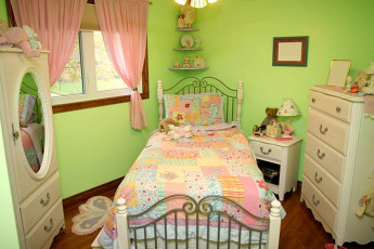 عکس اتاق خواب رنگ سبز دخترانه