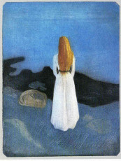 تابلوی نقاشی زن جوان در ساحل اثر ادوارد مونک