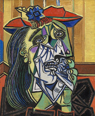 تابلوی نقاشی زن گریان اثر پابلو پیکاسو