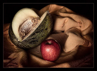 عکس میوه سیب و طالبی