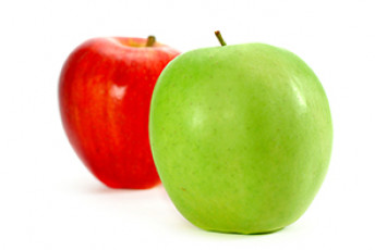 عکس سیب سبز و قرمز