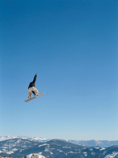عکس اسنوبرد و آسمان