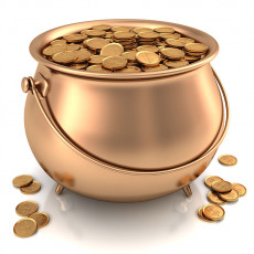 عکس سکه های طلا در دیگ