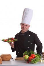 عکس سرآشپز مرد با کلاه