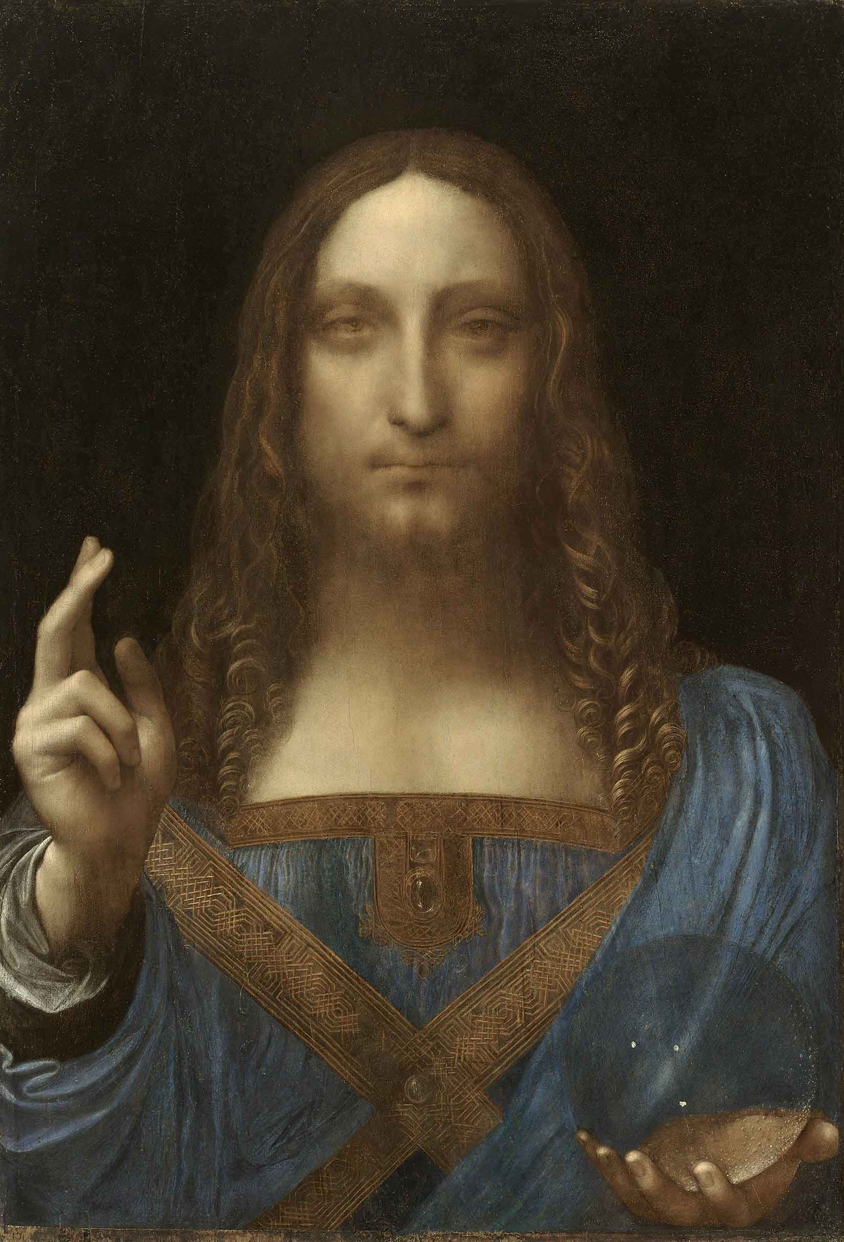 تابلوی نقاشی عیسی مسیح منجی جهان اثر لئوناردو داوینچی